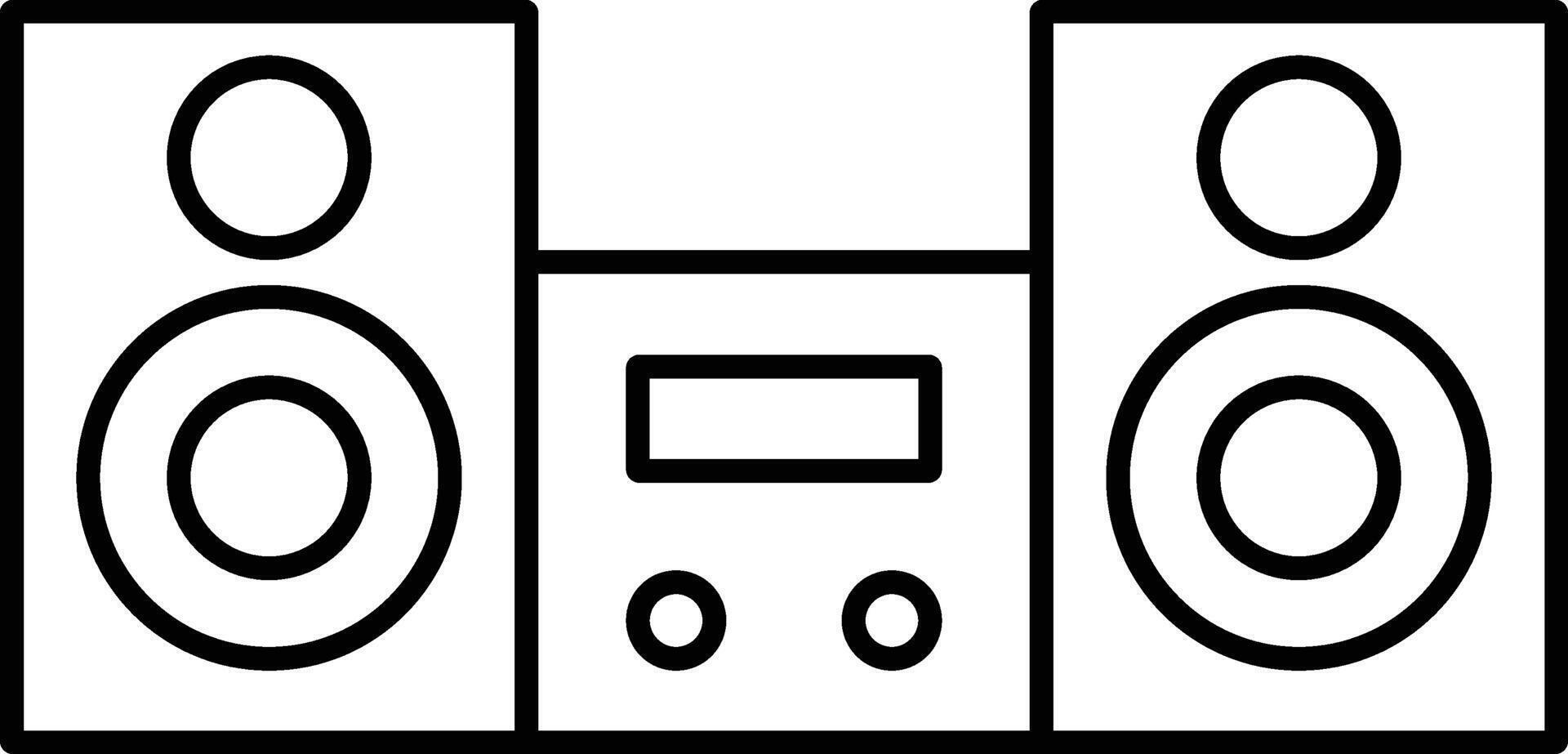 Rounded filled Editable stroke Radio Cassette Icon vector