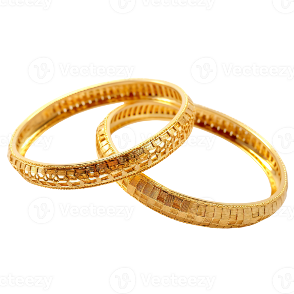 AI generated Elegant Gold Bracelets, Luxury Wrist Adornments png