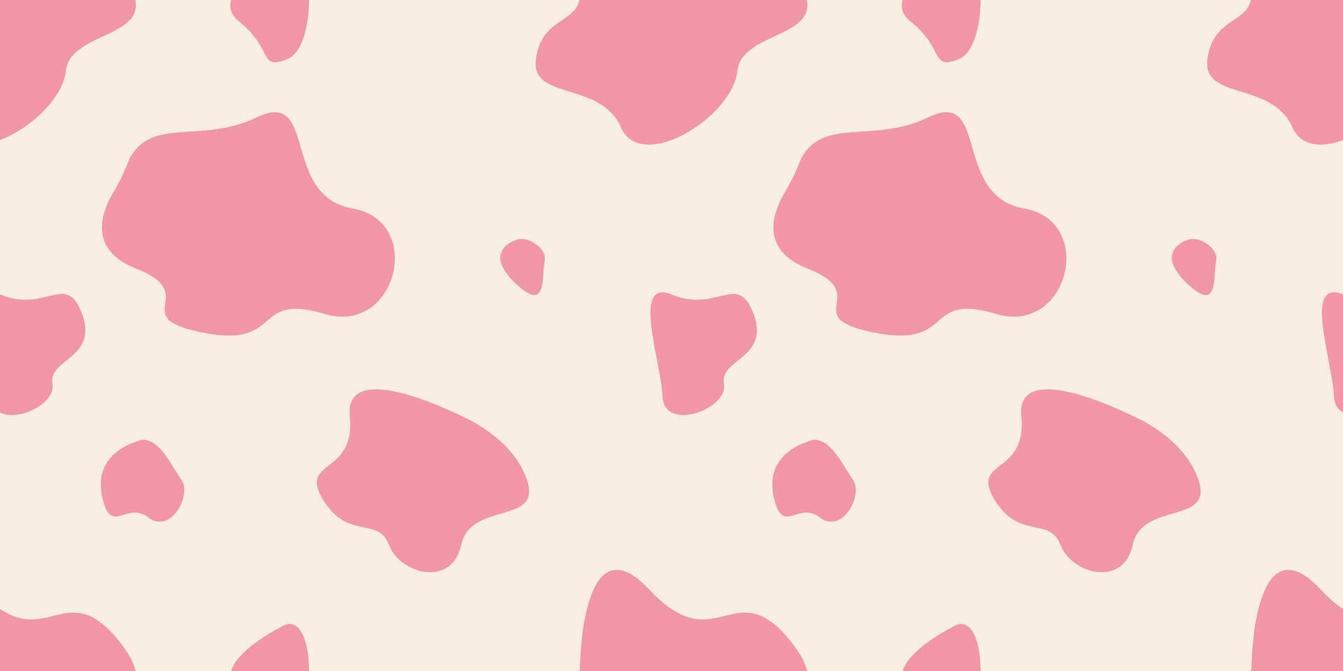 pink cow seamless pattern. vector illustration