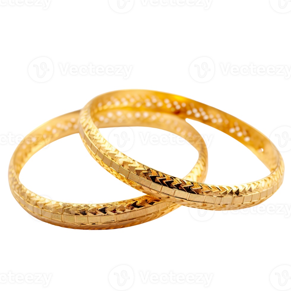 AI generated Elegant Gold Bracelets, Luxury Wrist Adornments png