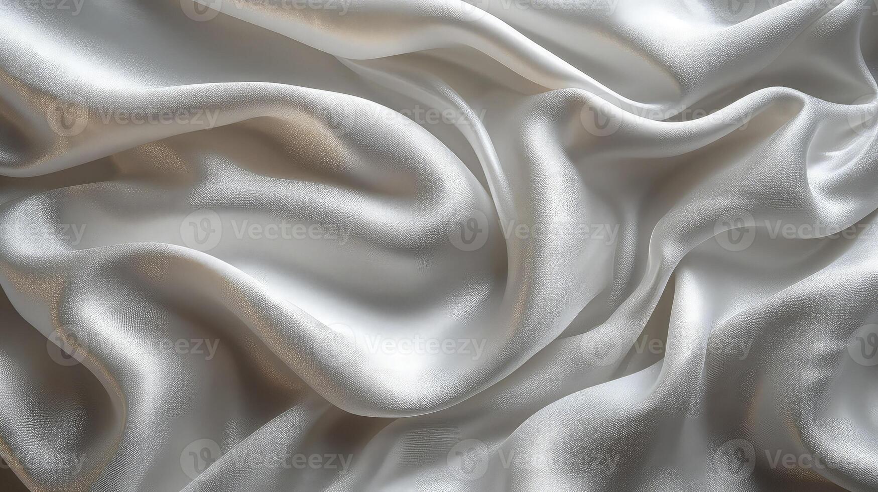 AI generated White silk fabric background. The luxurious fabric textured is very realistic and detailed. photo