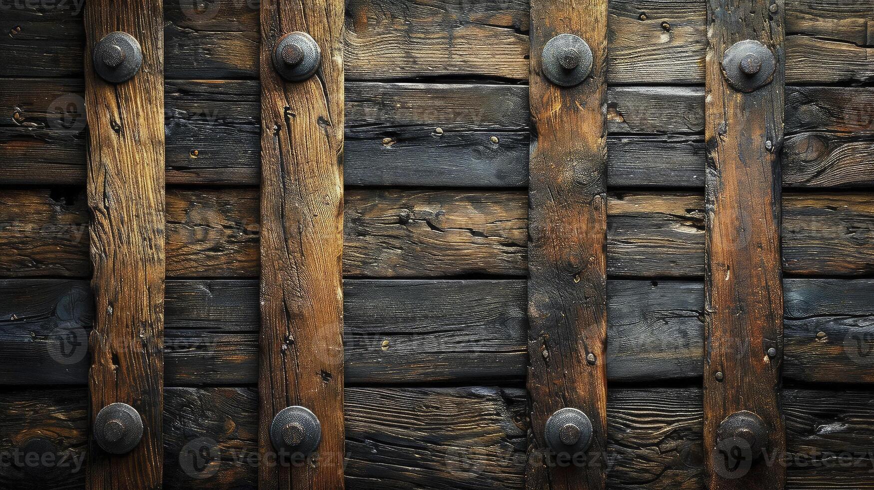 AI generated Pallet wood gives a rustic feel with a rough texture. Wood background. photo