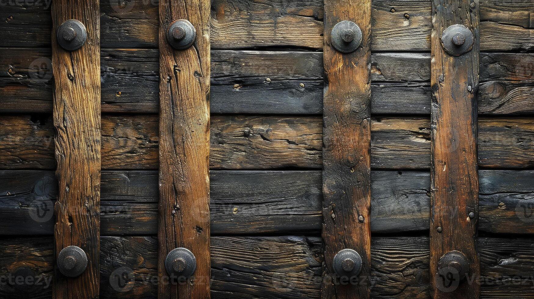 AI generated Pallet wood gives a rustic feel with a rough texture. Wood background. photo