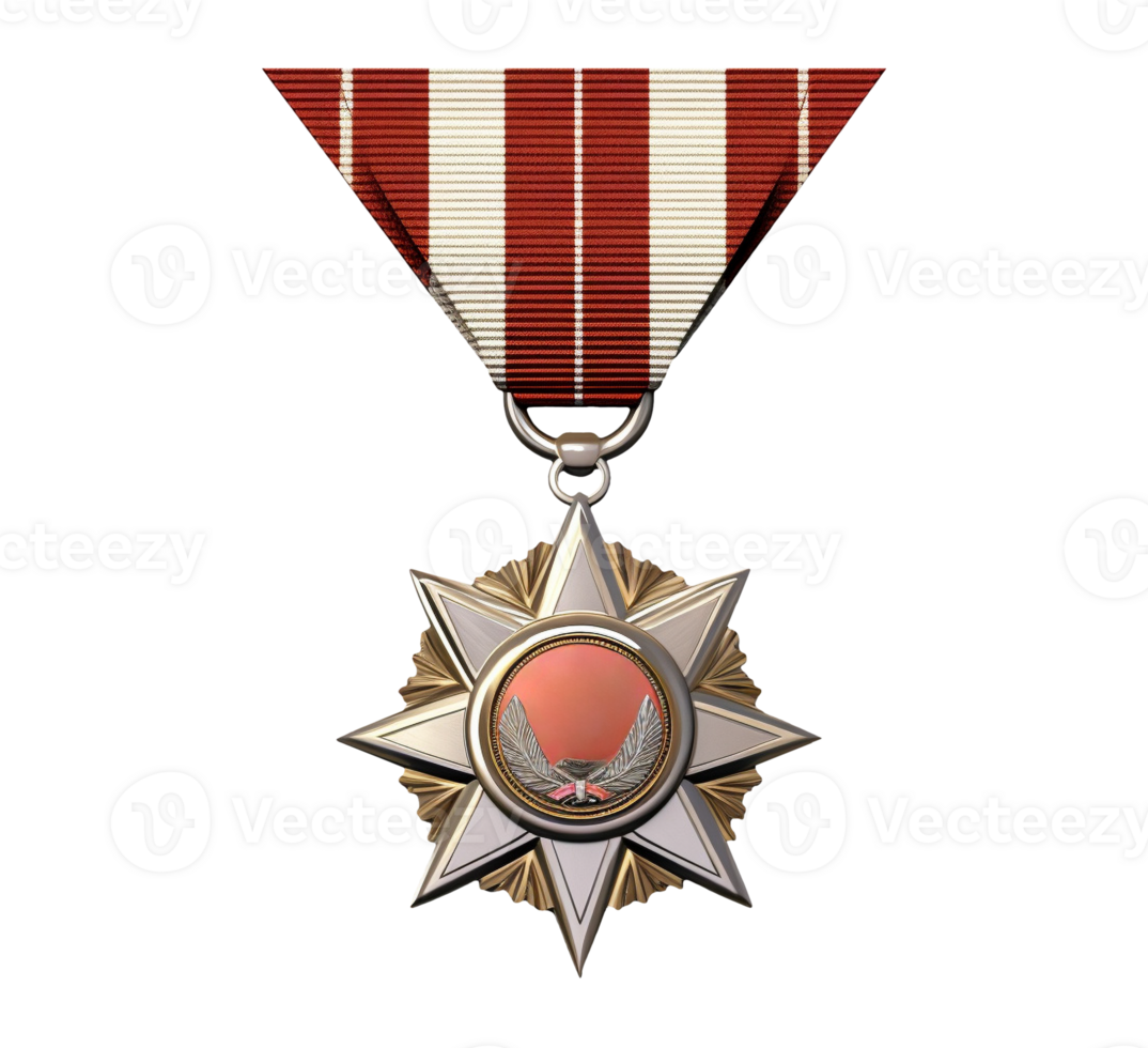 ai genererad militär soldat medalj merit bricka png fil