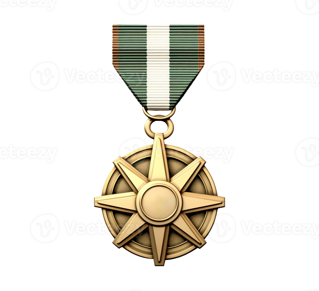 AI generated Military soldier medal merit badge png file