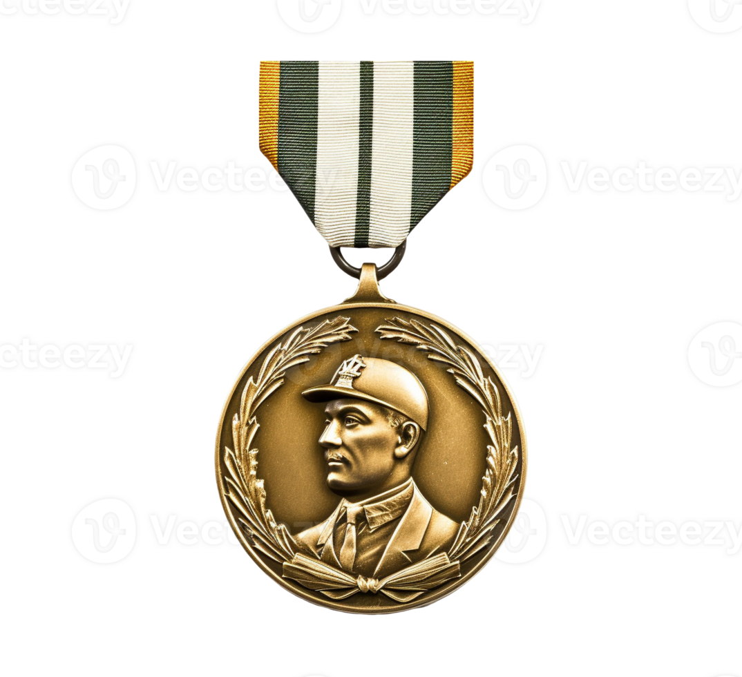 ai genererad militär soldat medalj merit bricka png fil