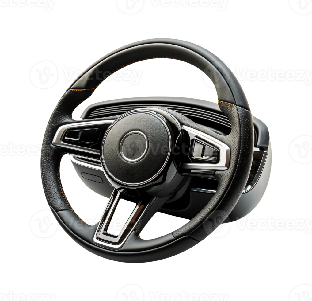 AI generated Car steering wheel png file