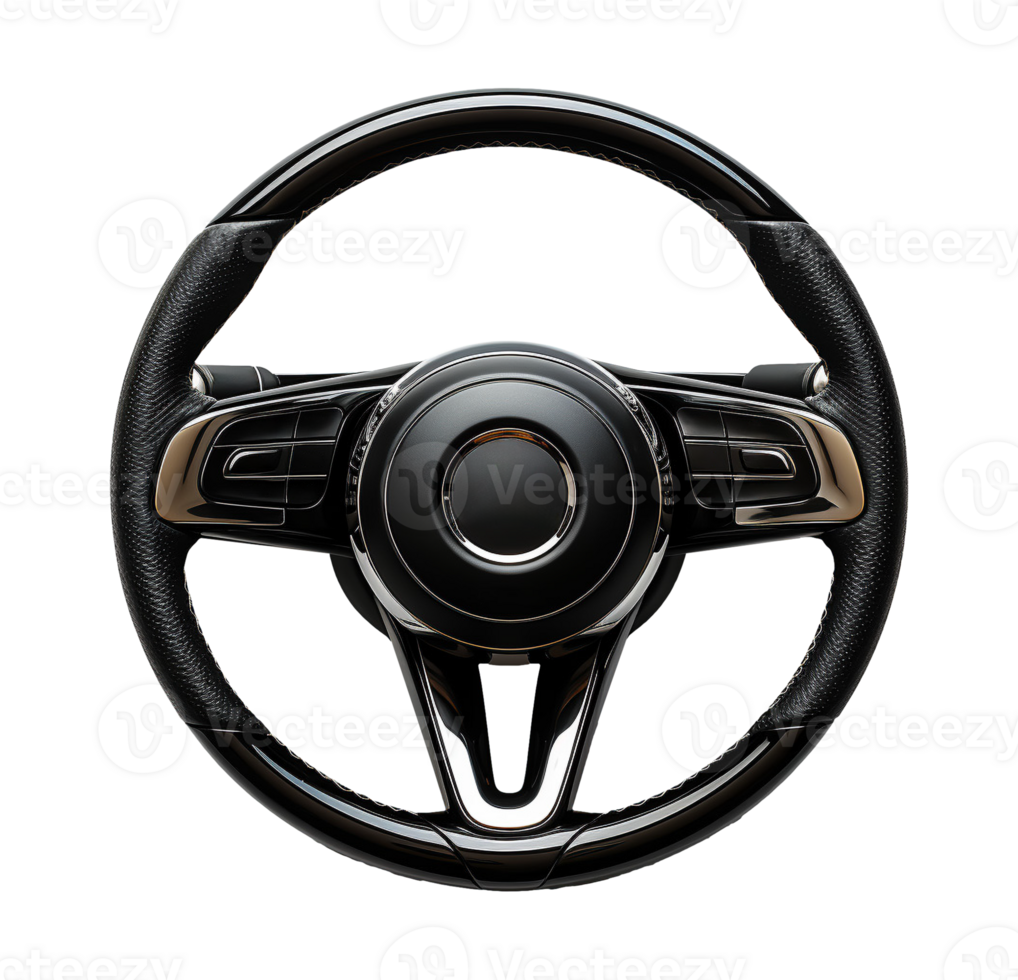 AI generated Car steering wheel png file