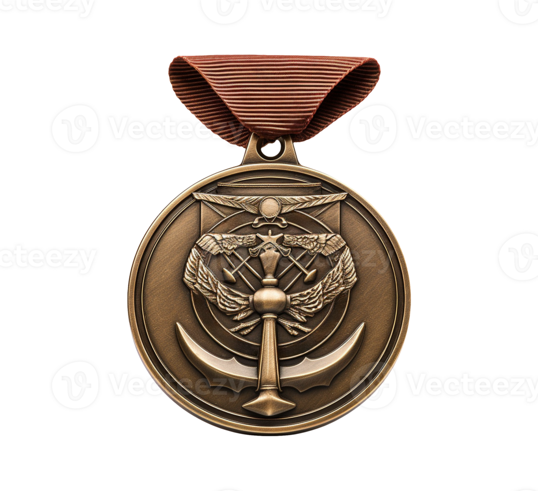 ai genererad militär soldat medalj merit bricka png fil