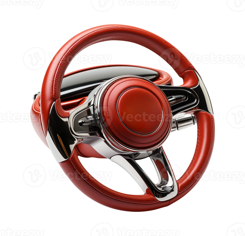 AI generated Car steering wheel png file