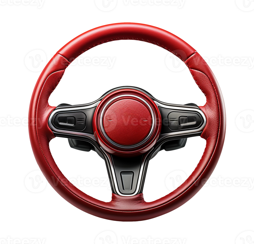 AI generated Car steering wheel png file