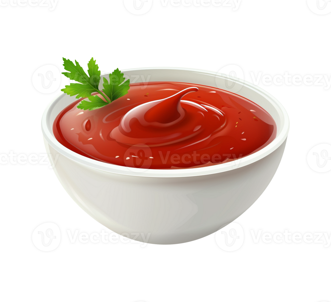 AI generated Ketchup sauce png file