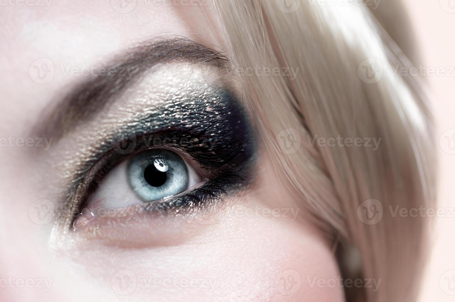 Fashionable makeup portrait photo