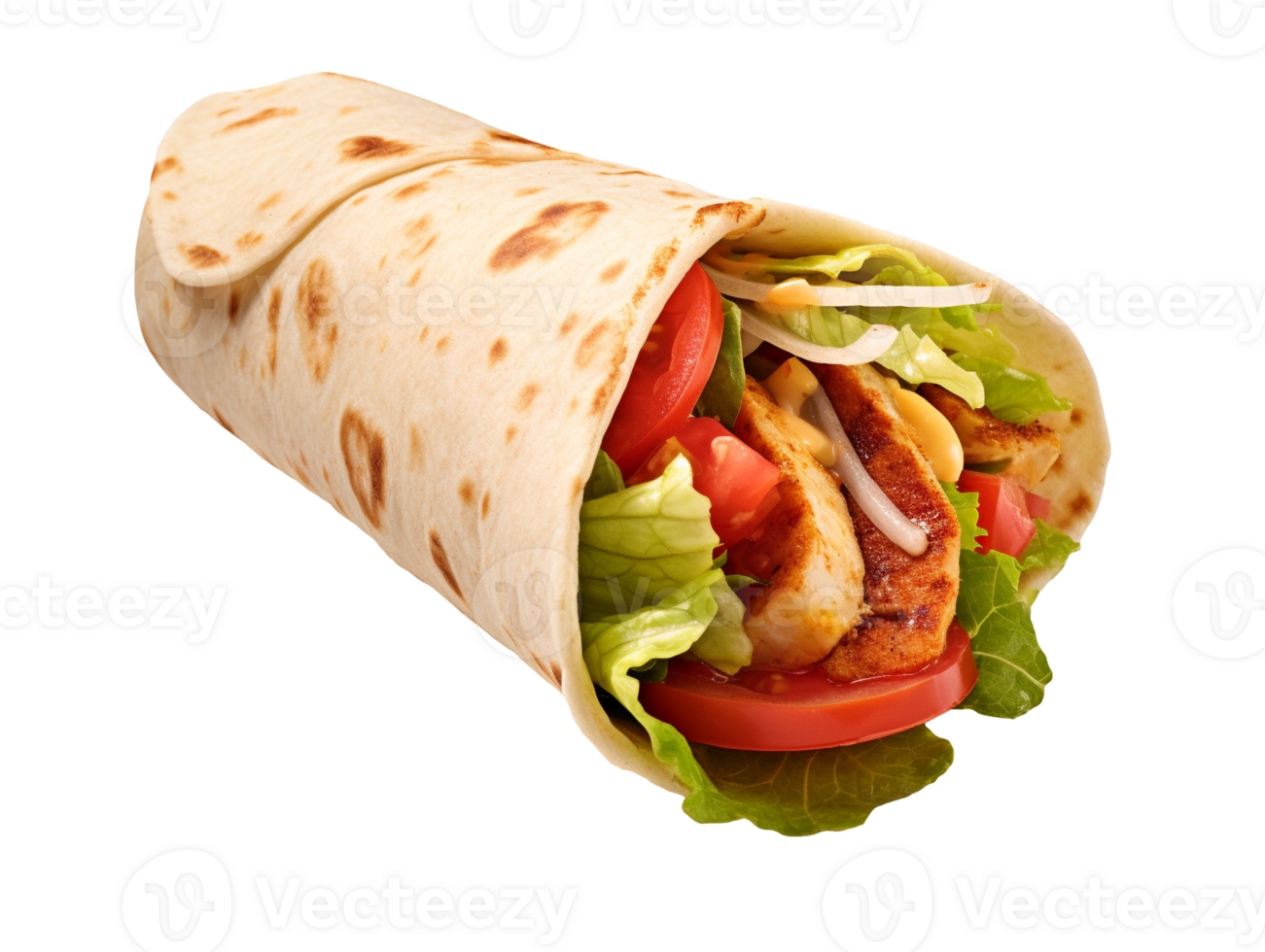 AI generated Fastfood wrap object png file
