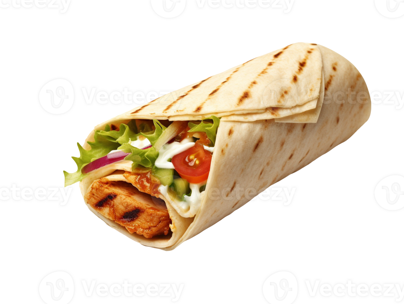 AI generated Fastfood wrap object png file
