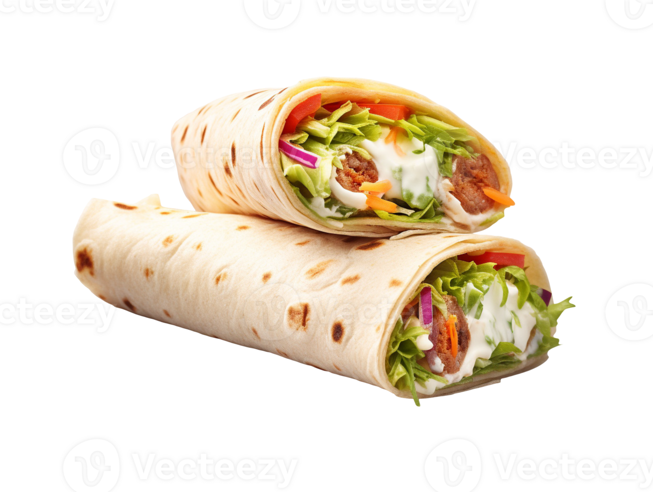 AI generated Fastfood wrap object png file
