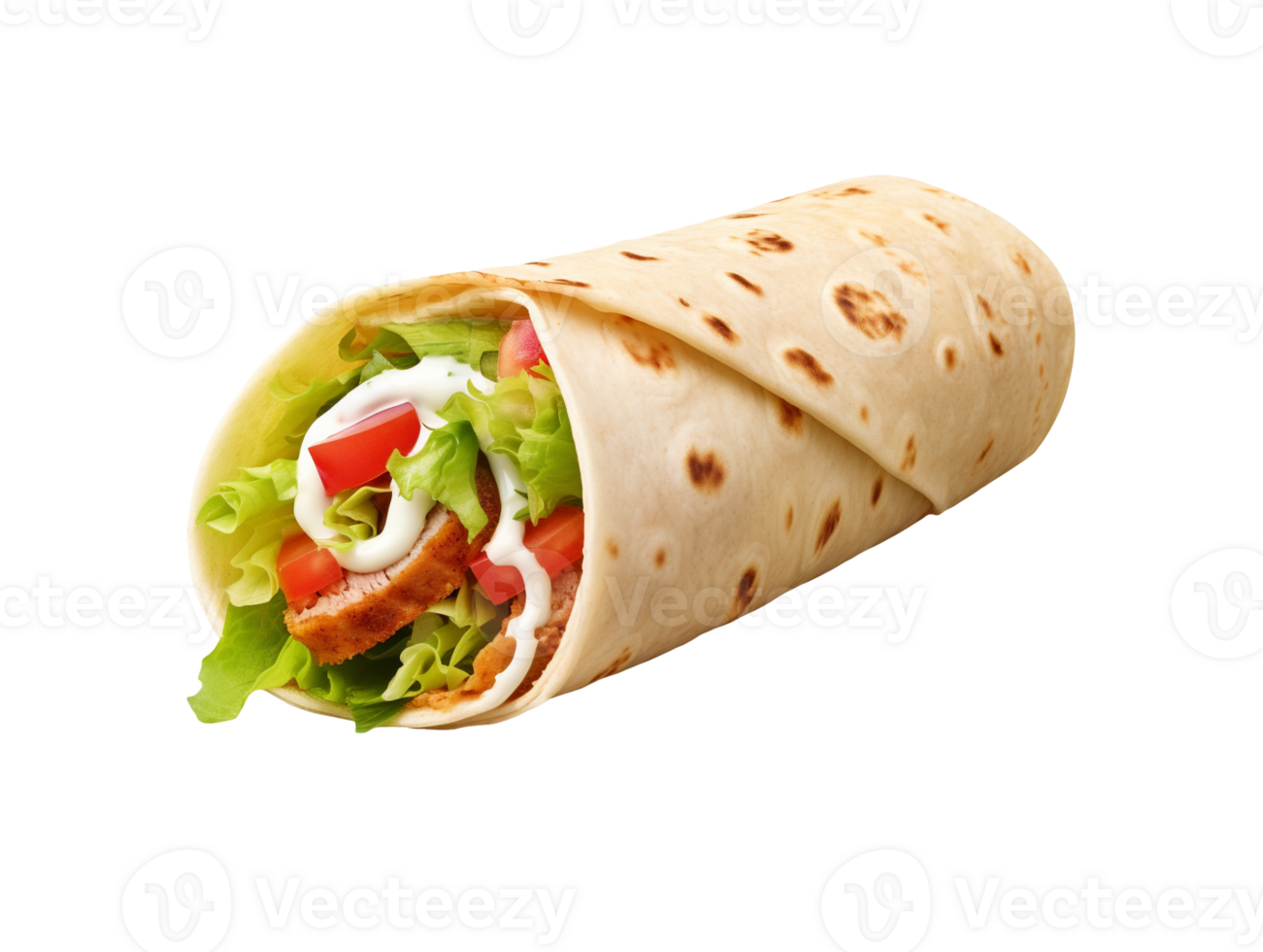 AI generated Fastfood wrap object png file