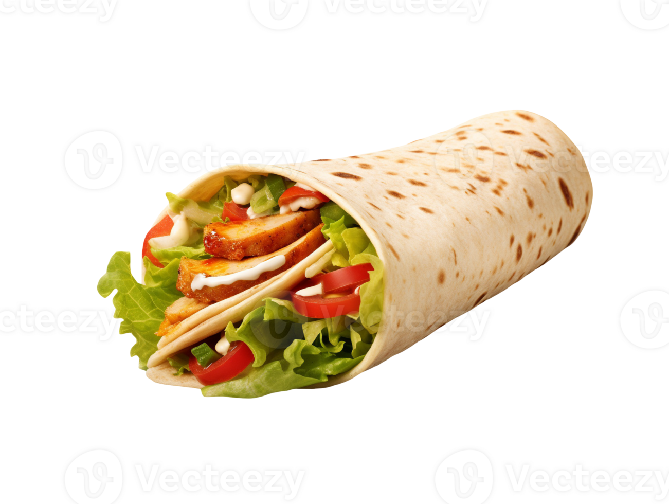 AI generated Fastfood wrap object png file