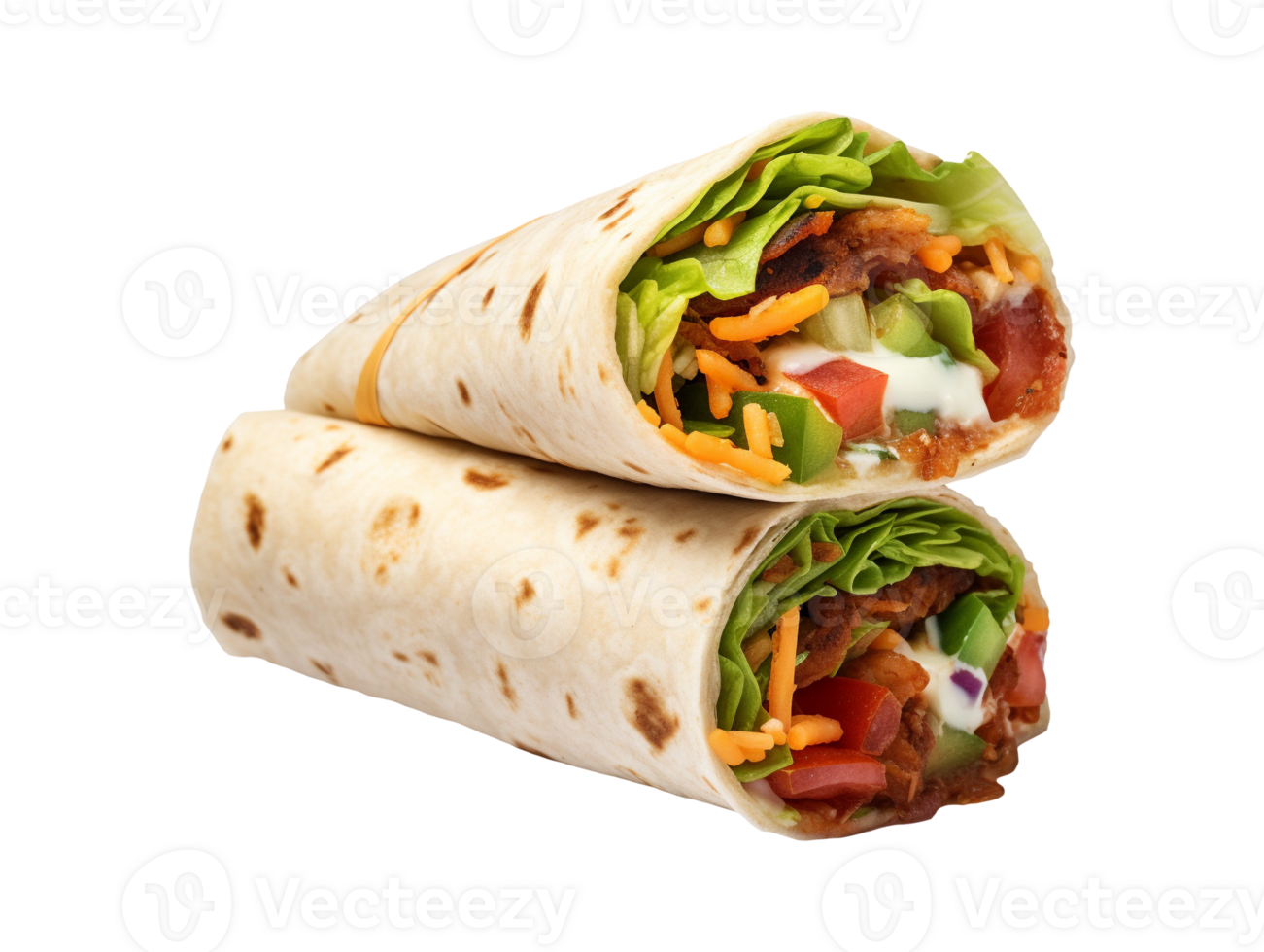 AI generated Fastfood wrap object png file