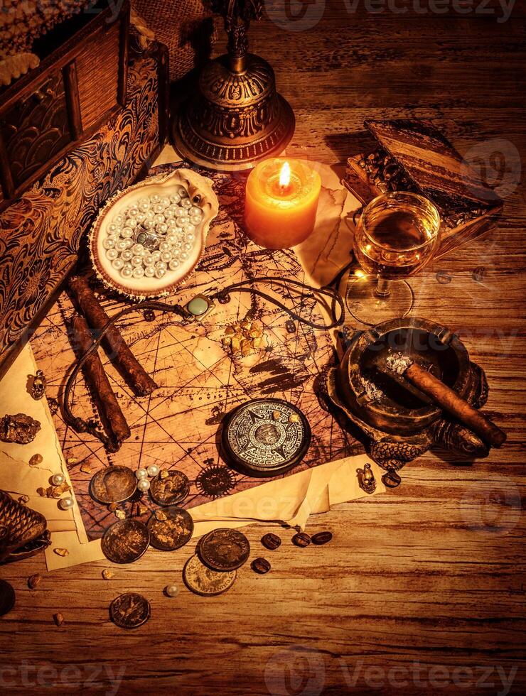 Ancient treasures still life photo