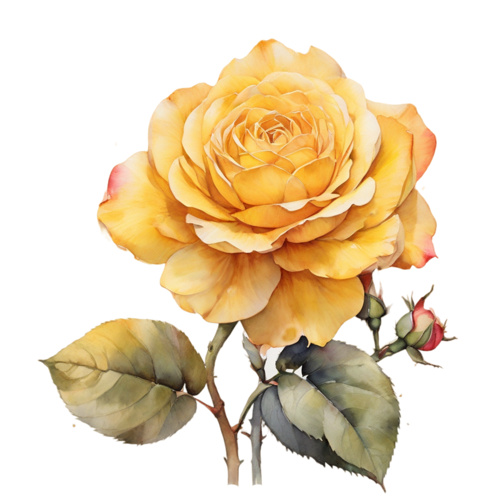 AI generated Watercolor flower, flower, Ai Generated png