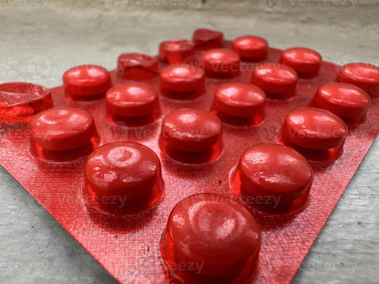 Red medicine pills photographs photo