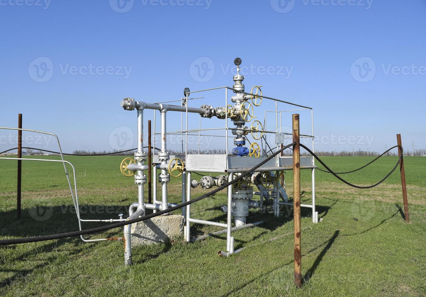 The equipment and technologies on oil fields. Oil well photo