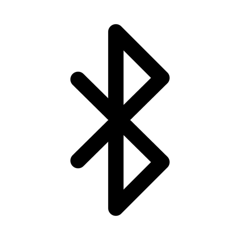 Bluetooth firmar plano icono aislado vector ilustración