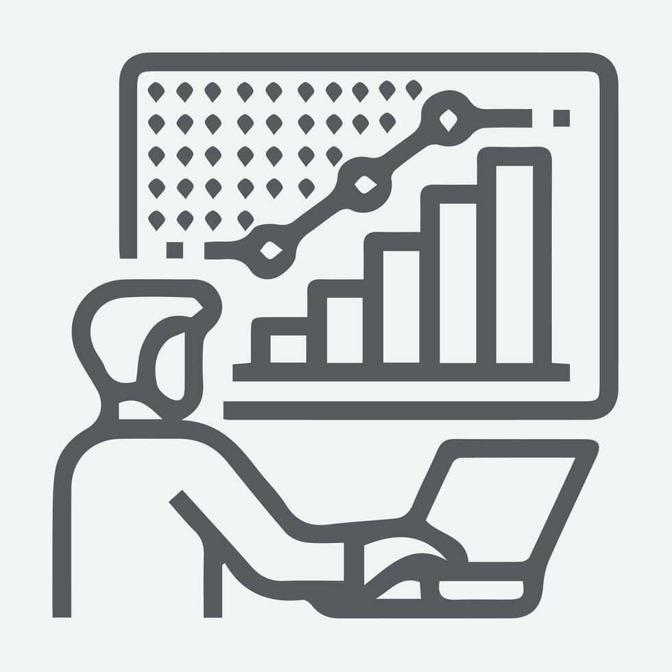 supervisión iconos, datos analítica iconos, monitor iconos, conteniendo base de datos iconos, símbolos, y prima calidad gráfico diseño elementos. moderno señales, lineal pictogramas, objetos, lleno símbolos, vector