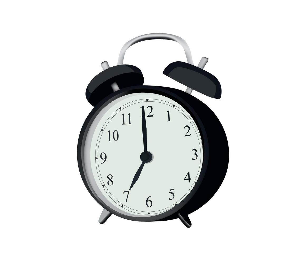Vector clock alarm clock retro vintage style