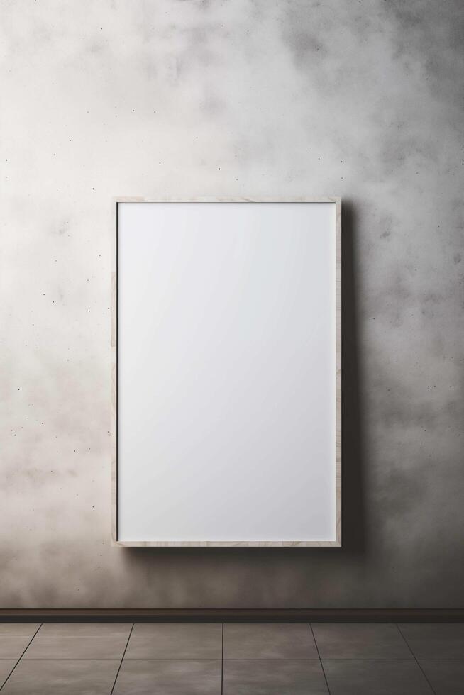 AI generated Vertical frame, mockup template, poster, blank for painting, canvas, empty space photo