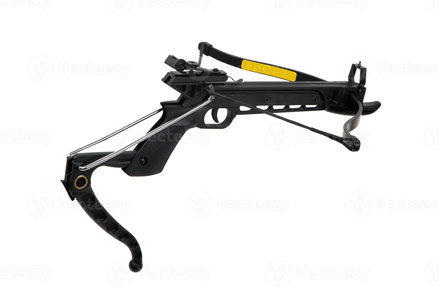 Modern crossbow isolate on a white back. Quiet weapon for hunting and sports. photo