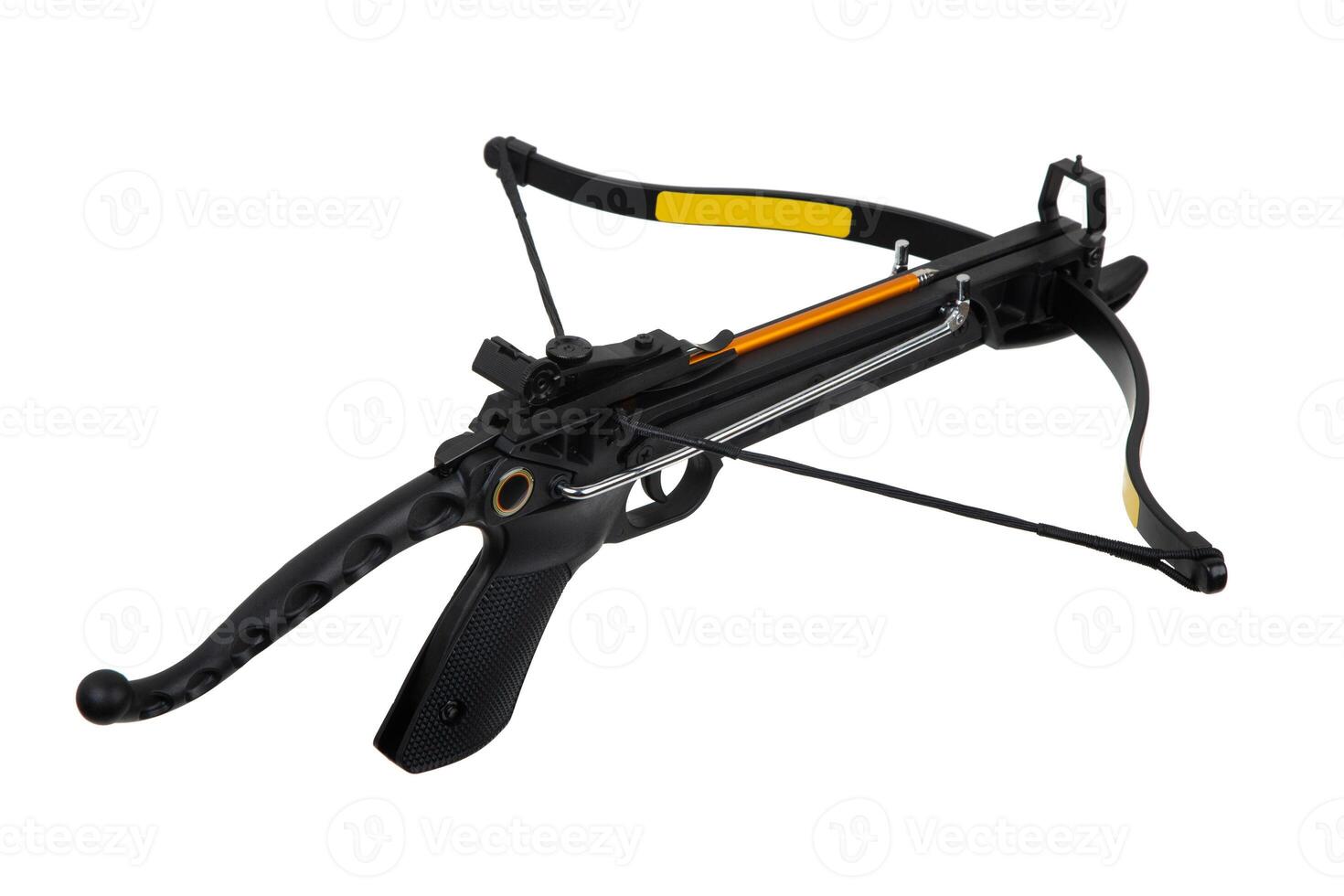 Modern crossbow isolate on a white back. Quiet weapon for hunting and sports. photo