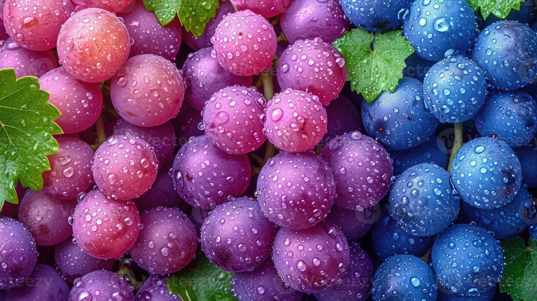 AI generated Colorful grape fruit background with a feel of freshness. photo