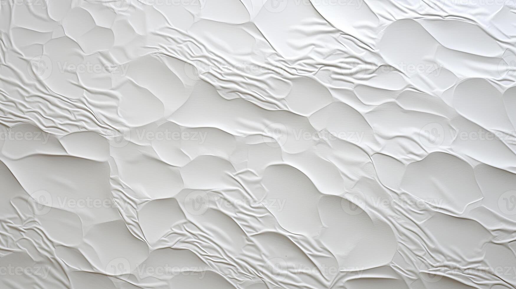 AI generated Glued white paper textured , stuck to white table, random tearing, moderate embossing, photo