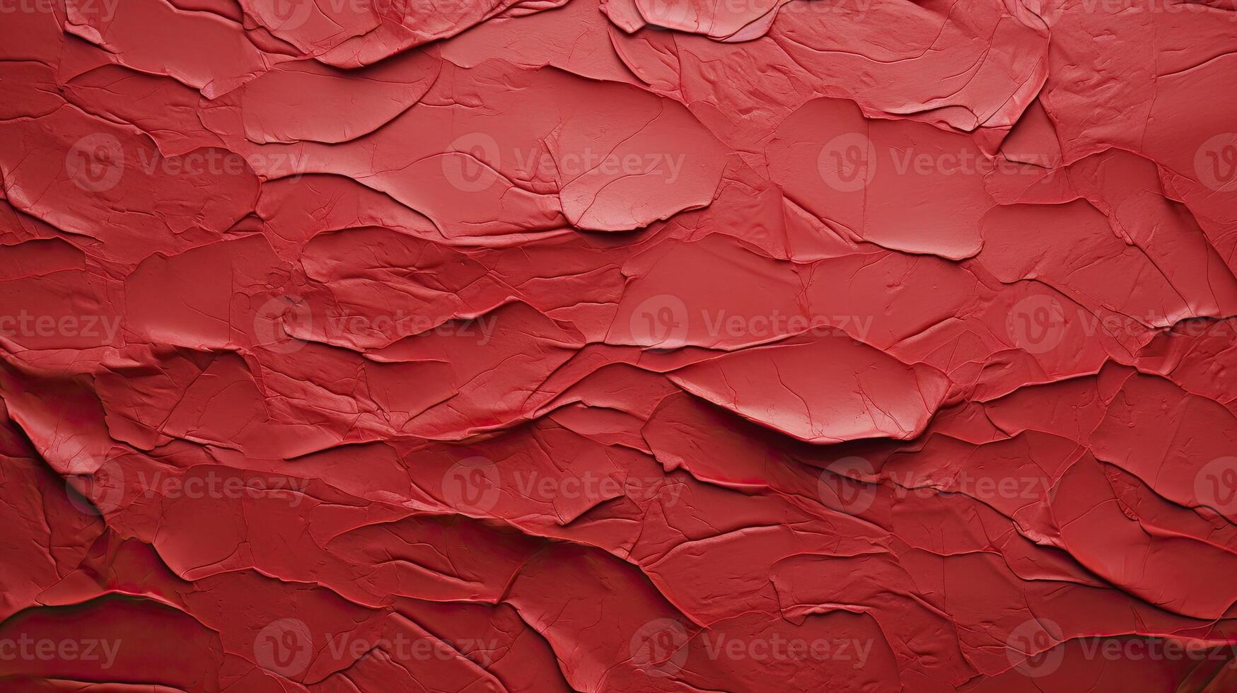 AI generated Glued red paper textured , stuck to white table, random tearing, moderate embossing, photo