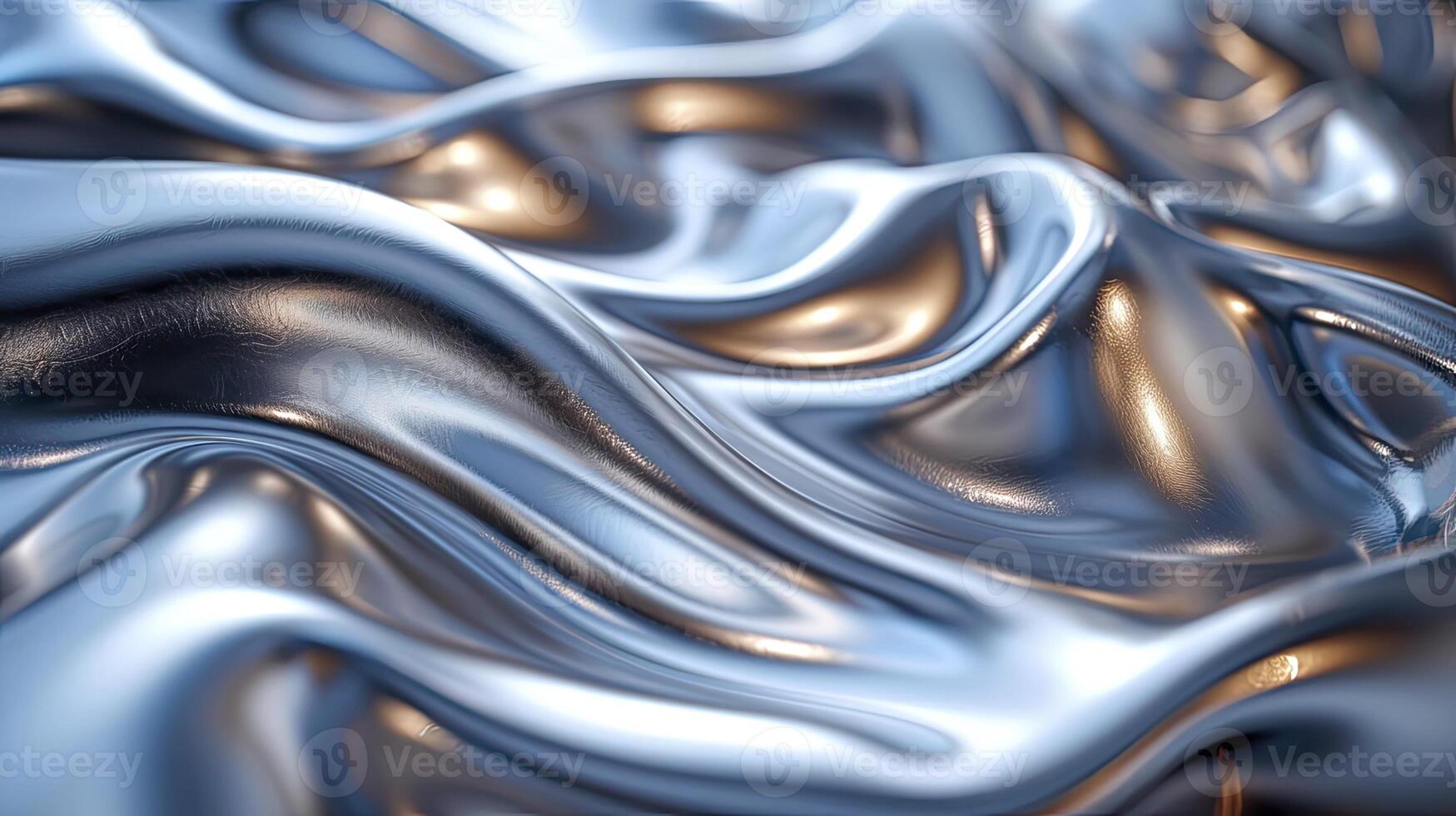 AI generated Liquid Chrome Background. The mesmerizing of liquid chrome graphic design. the brilliance and dynamic nature of liquid chrome, unique visual qualities. futuristic and high-tech elements. photo