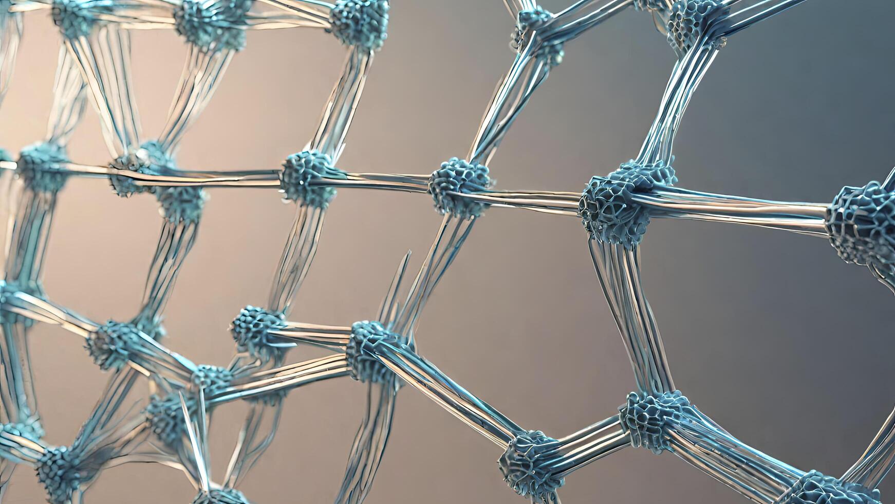 AI generated top view background of billion of nanowires futuristic style photo
