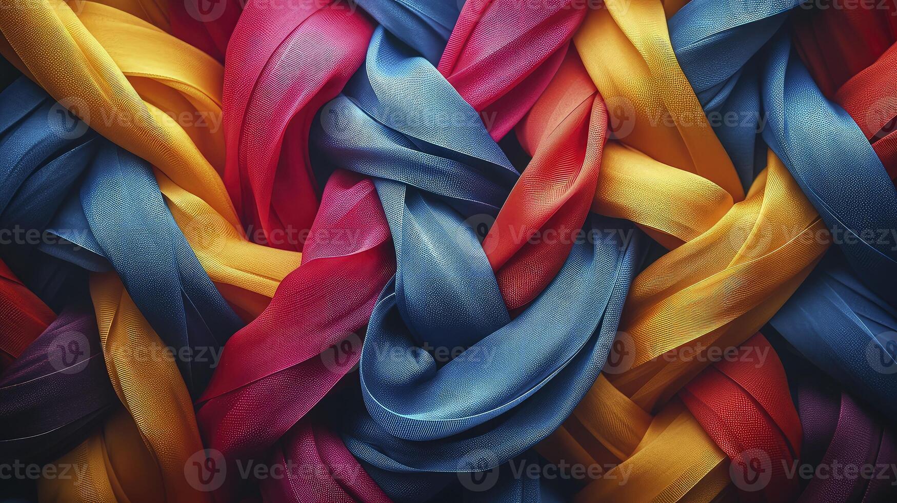 AI generated The Patchwork fabric. Multicolor Fabric Backgrounds with Artistic Flair photo