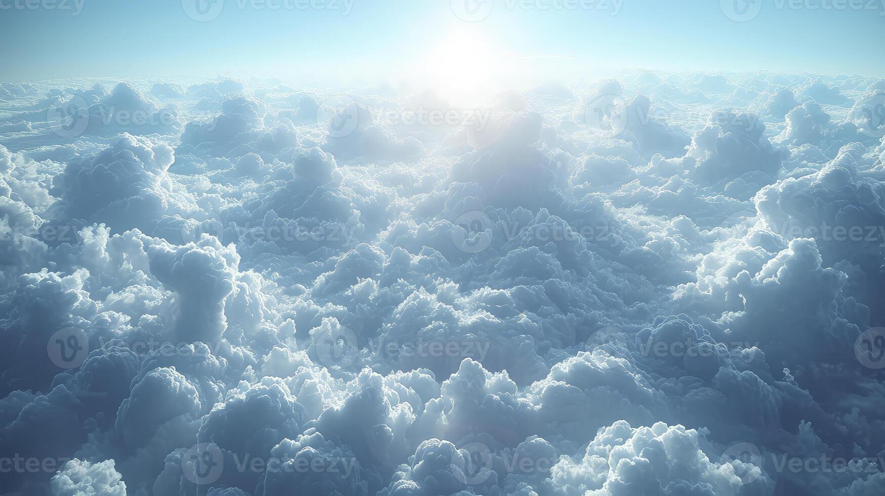 AI generated a sky covered with Nimbostratus clouds, creating a shady atmosphere and a chance of rain. photo