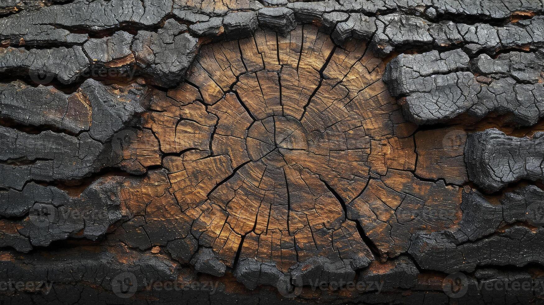 AI generated Old wooden background with interesting cracks and wood grain. top view. photo
