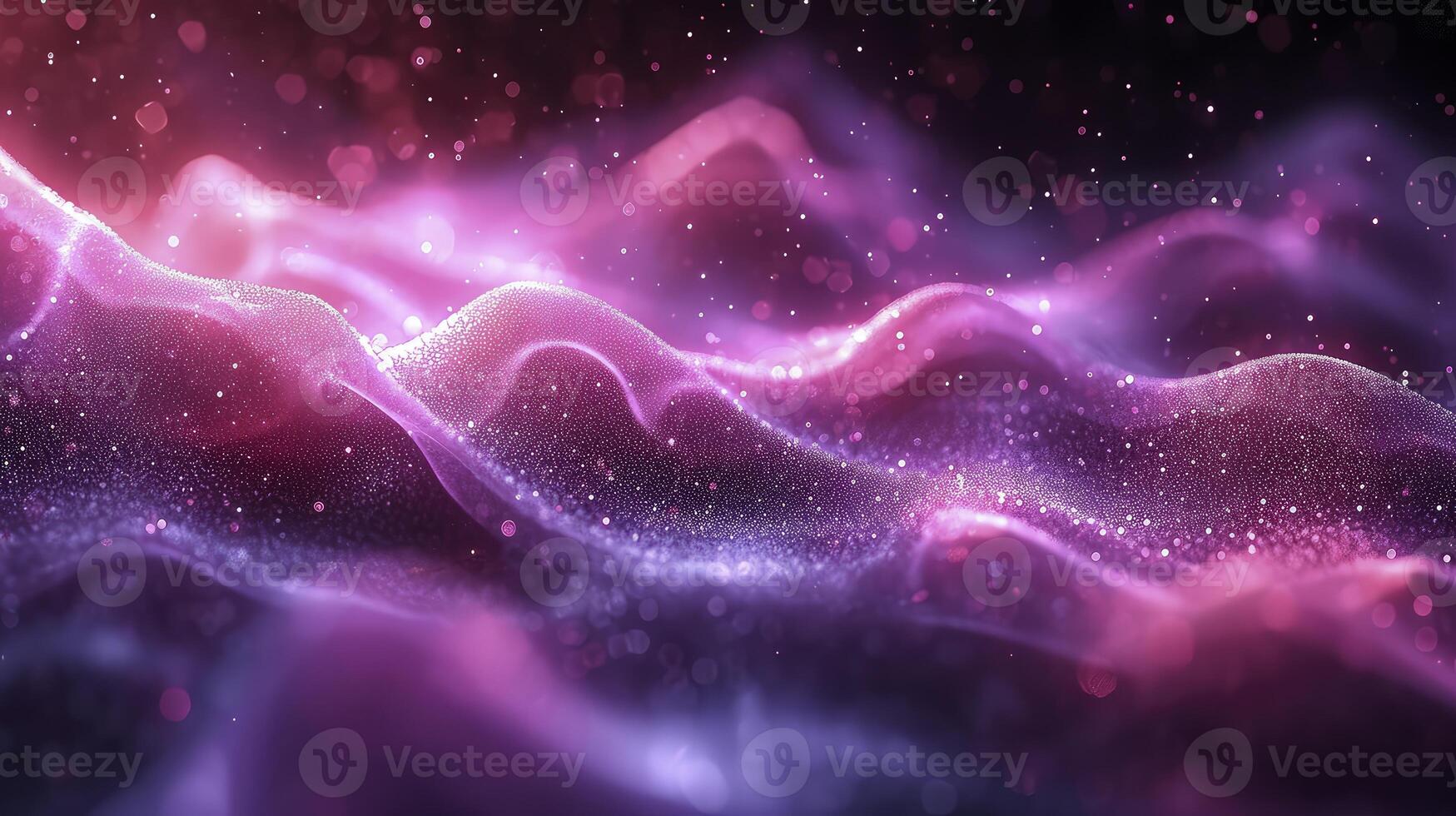 AI generated purple shiny grainy noise background texture, random liquid waves. medium contrast, low lighting but the colors are nice. top view. photo
