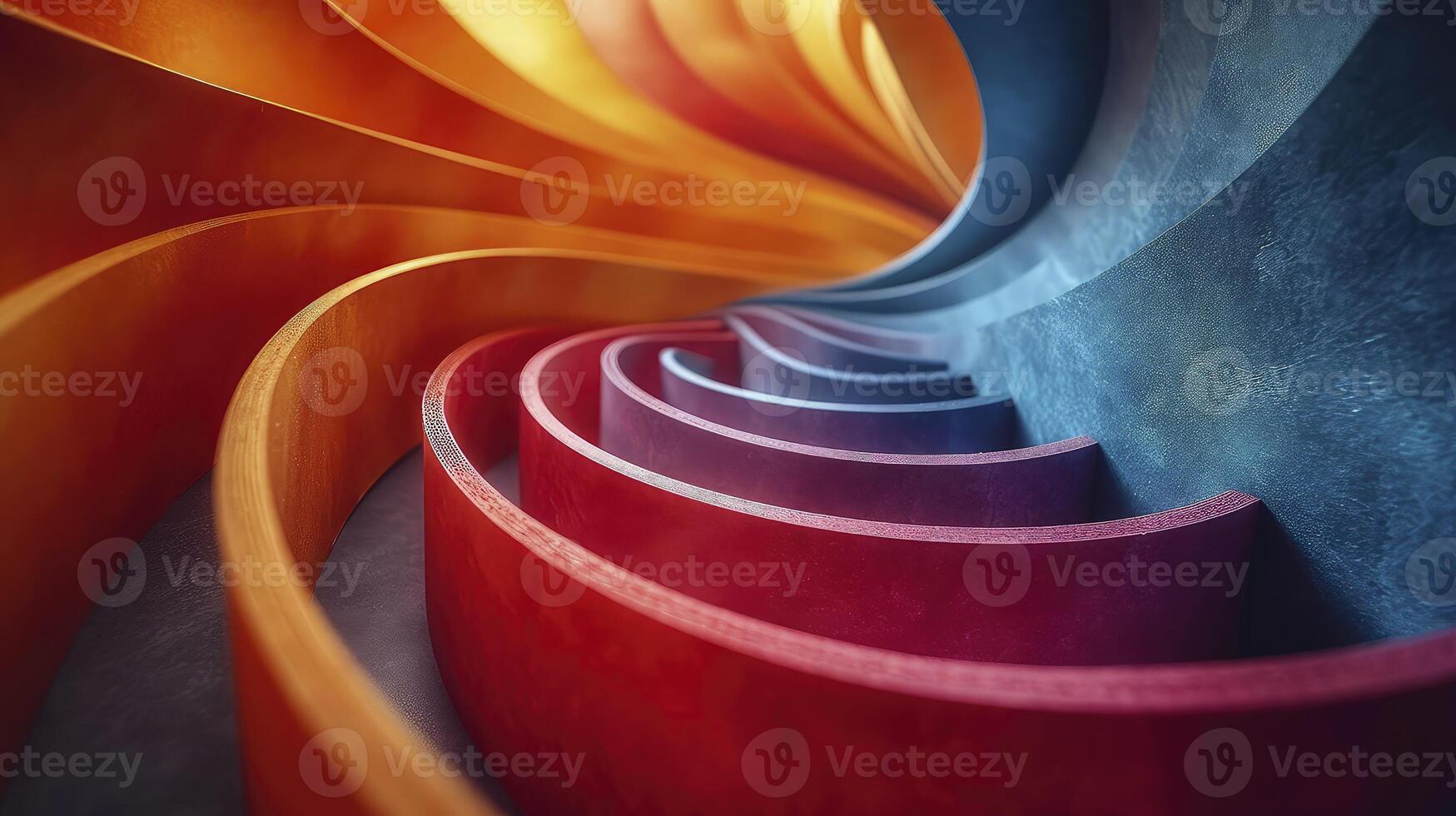 AI generated colorful spiral maze abstract background. photo