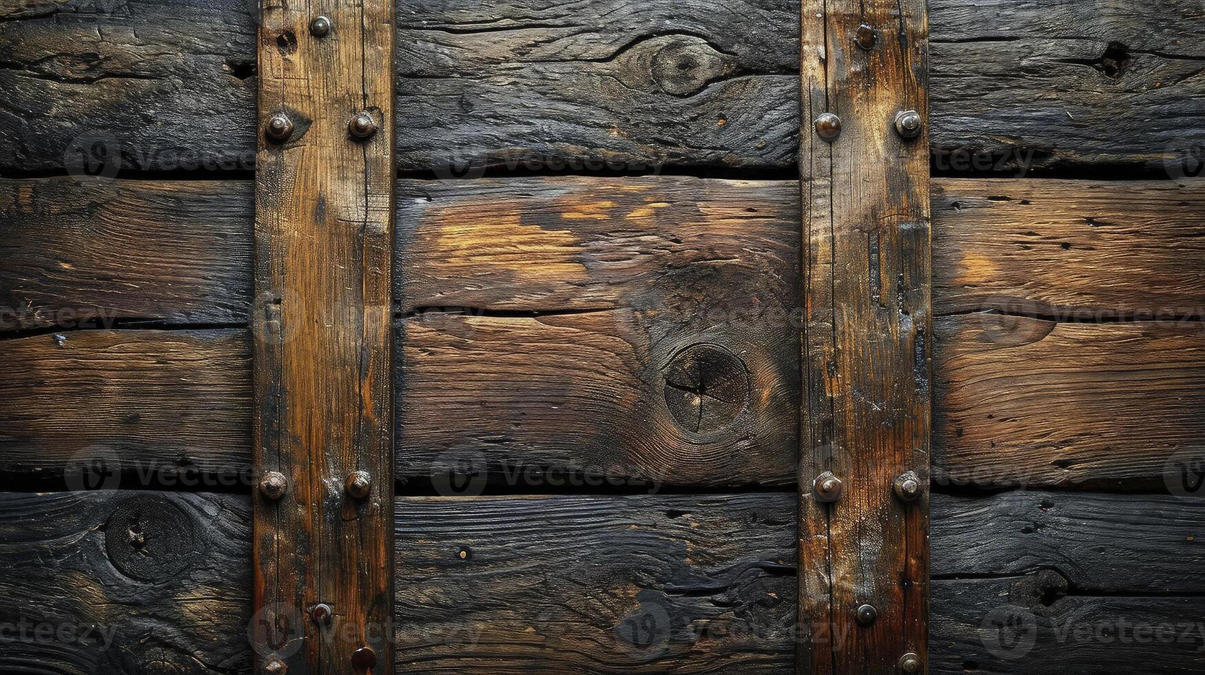 AI generated Pallet wood gives a rustic feel with a rough texture. Wood background. photo