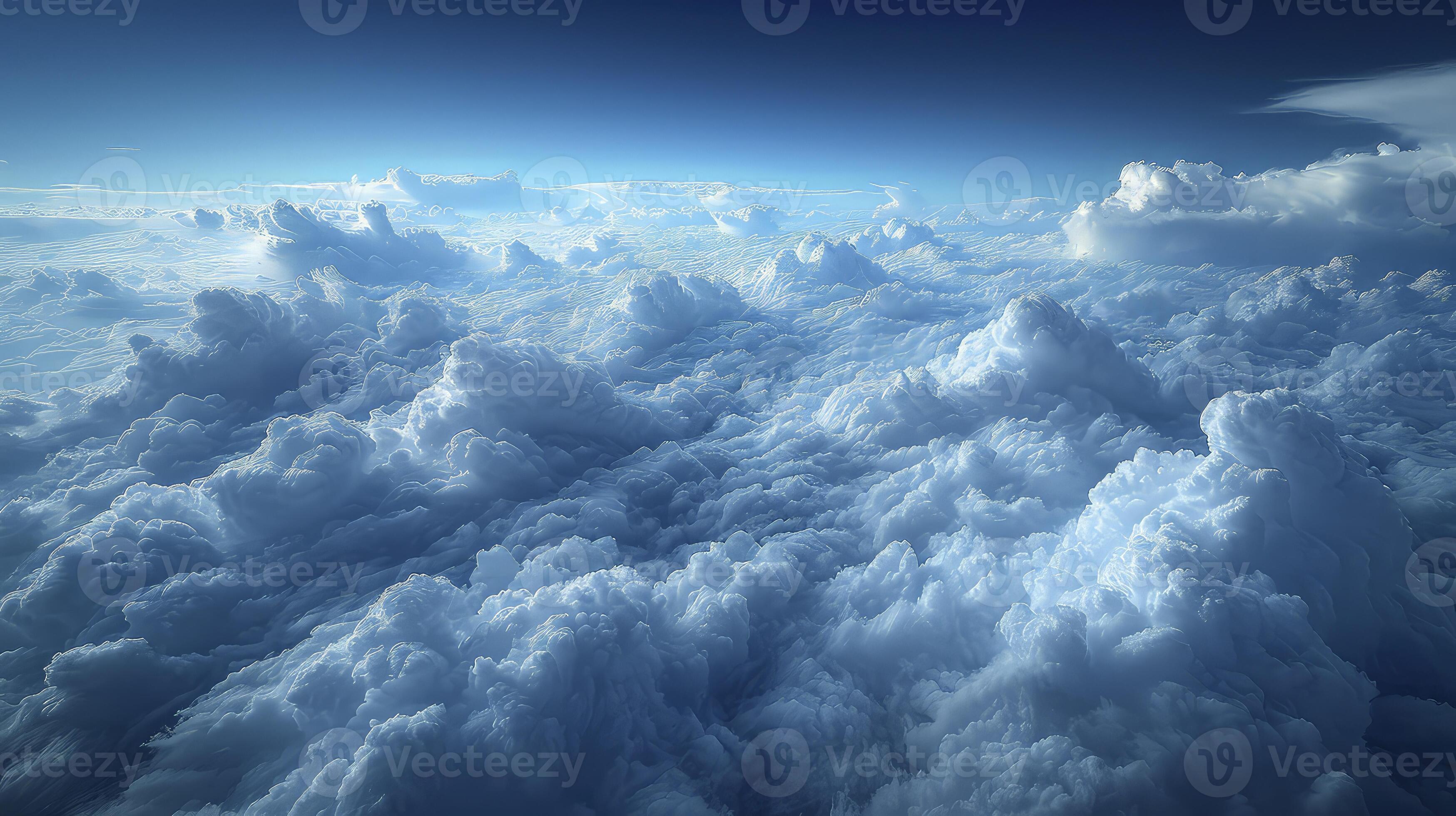 AI generated view of the sky showing Kelvin-Helmholtz clouds, with ...