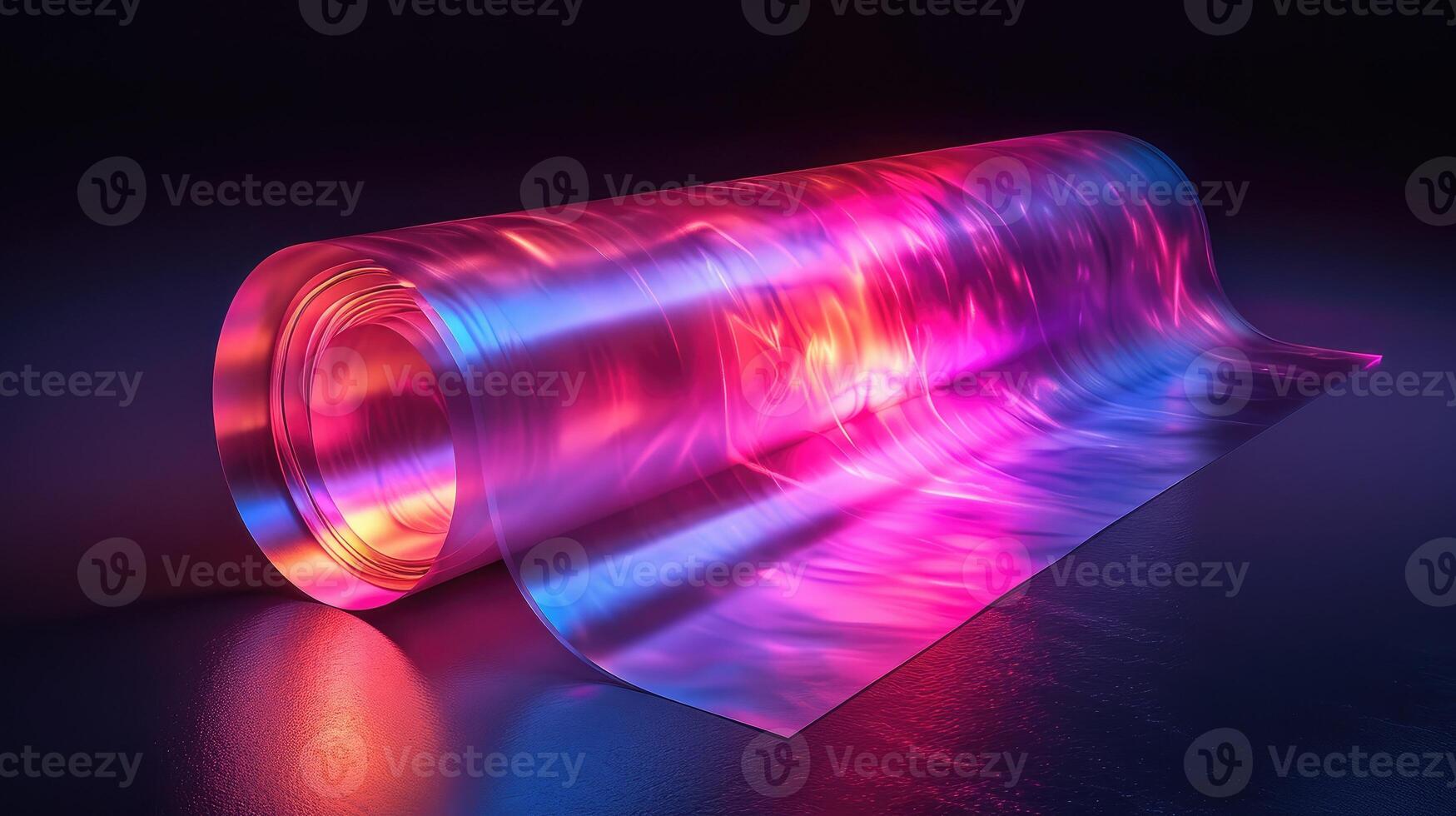AI generated Gradient Screen Plastic Wrap. A plastic wrap with an attractive gradient to enhance the screen blending effect. Abstract background. photo