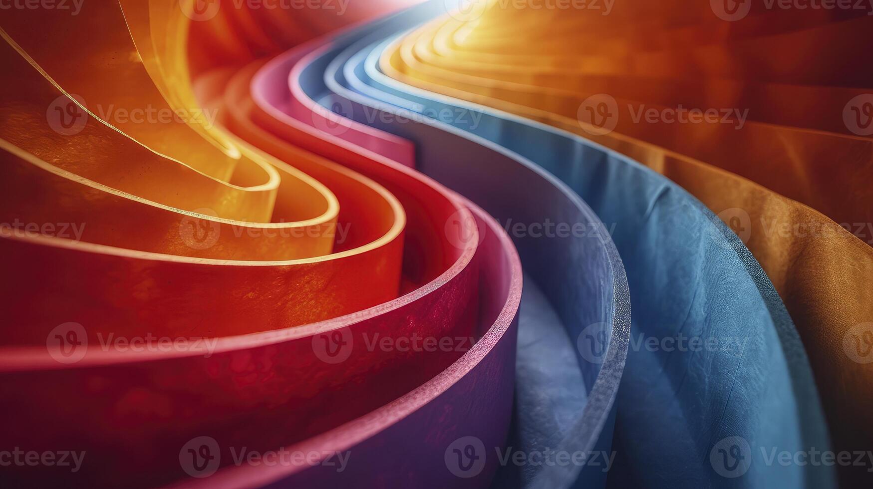 AI generated colorful spiral maze abstract background. photo