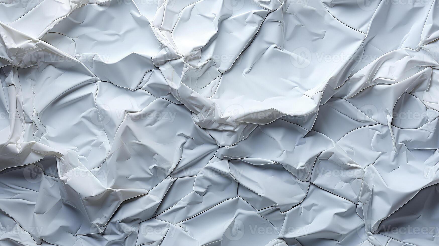 AI generated Glued white paper background. Crumpled texture background. photo