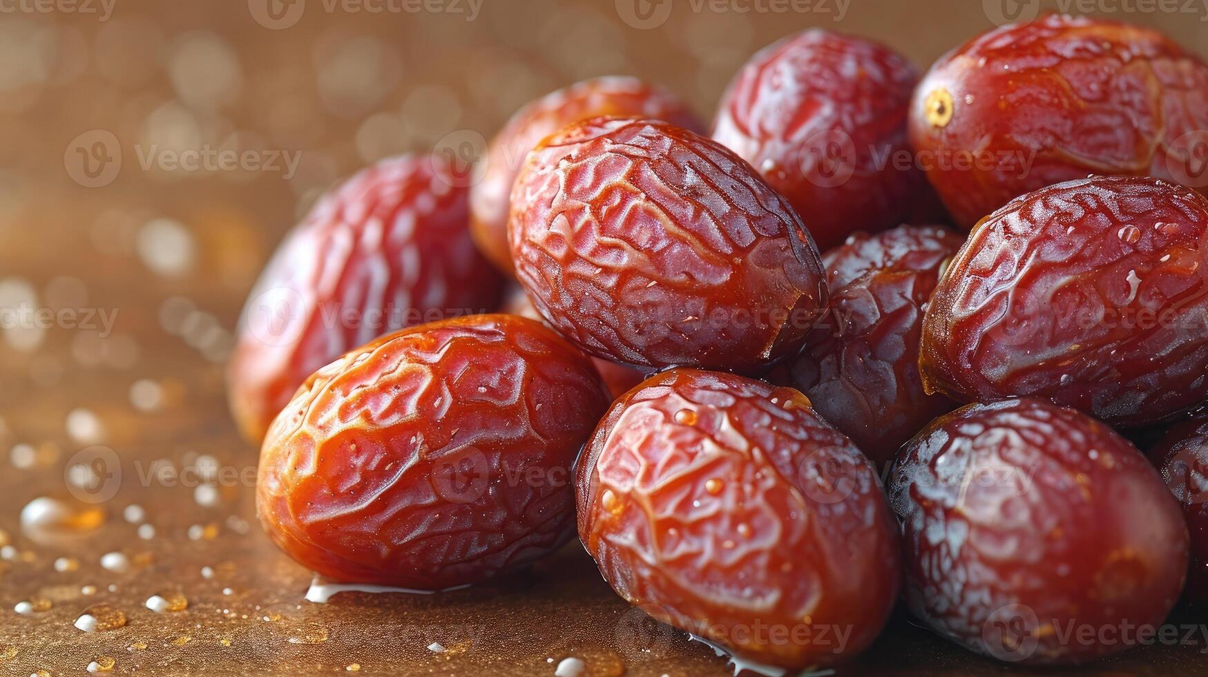 AI generated Dates or dates palm fruit background. photo