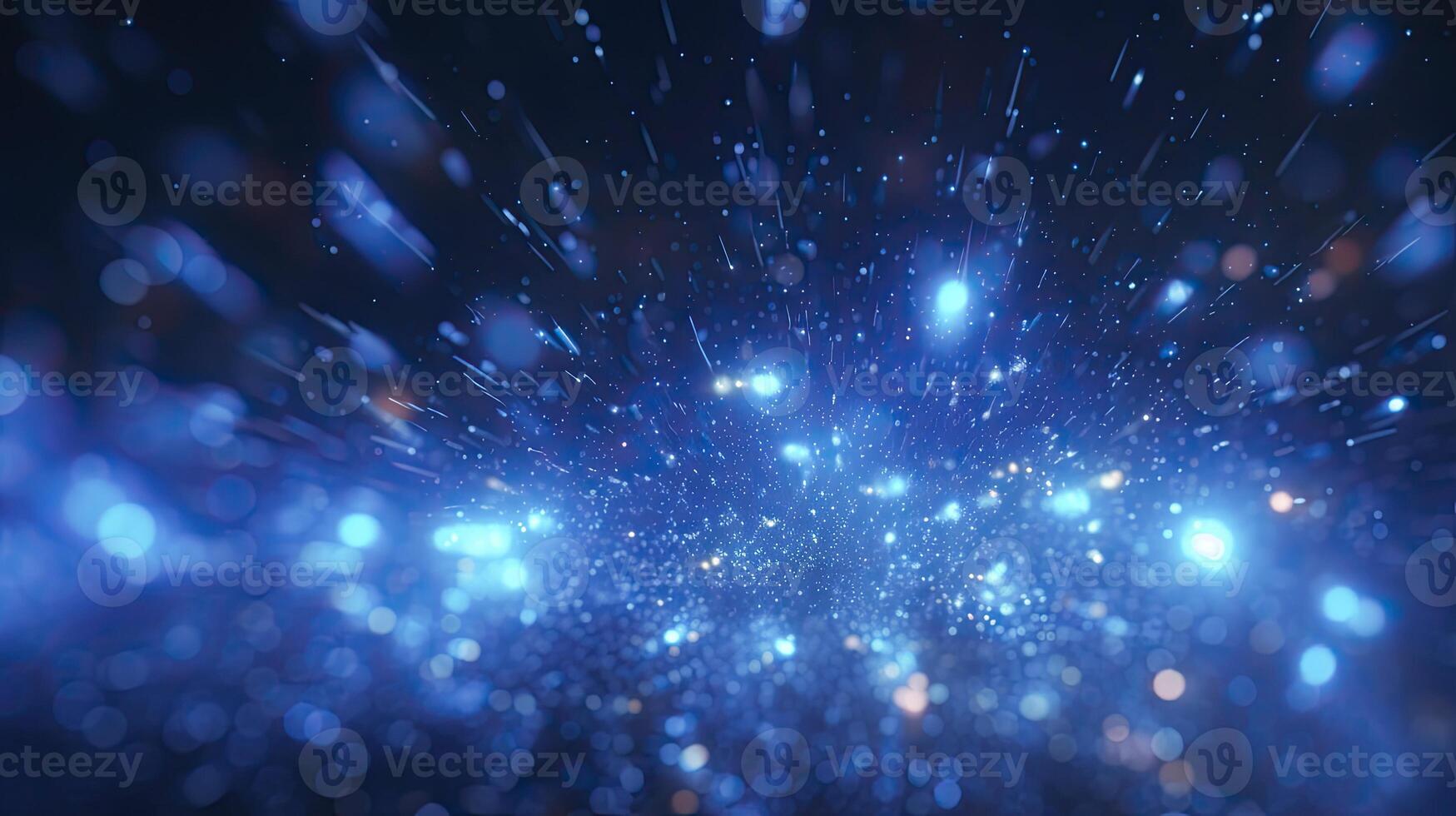 AI generated Blue glow particle abstract bokeh background photorealistic 3d render photo